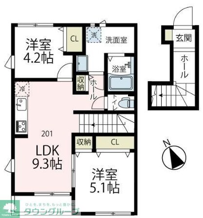 プランドール綱島東の物件間取画像
